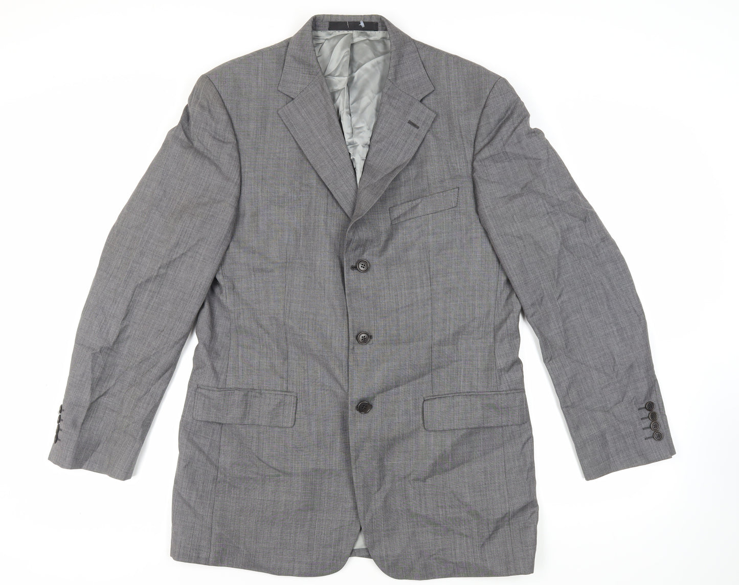 Marks and Spencer Mens Grey Wool Jacket Suit Jacket Size 40 Regular