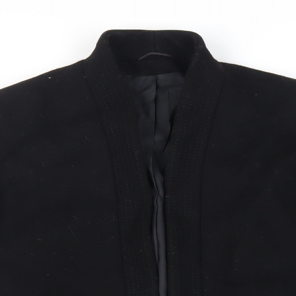 St Michael Womens Black Jacket Size 12 - Vintage Open