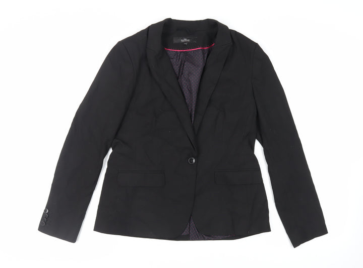 NEXT Womens Black Jacket Blazer Size 14 Button