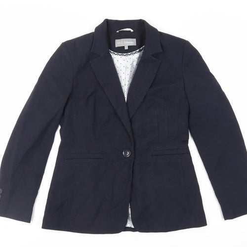 Marks and Spencer Womens Blue Jacket Blazer Size 12 Button