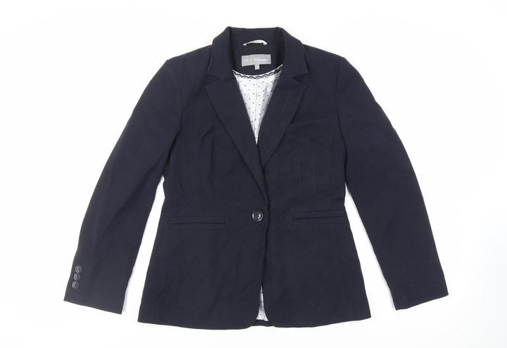Marks and Spencer Womens Blue Jacket Blazer Size 12 Button