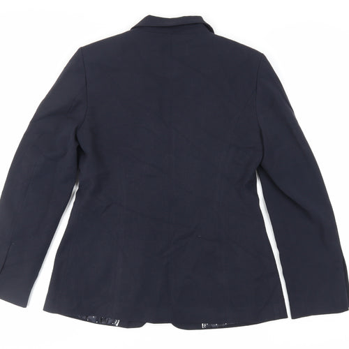 Marks and Spencer Womens Blue Jacket Blazer Size 12 Button