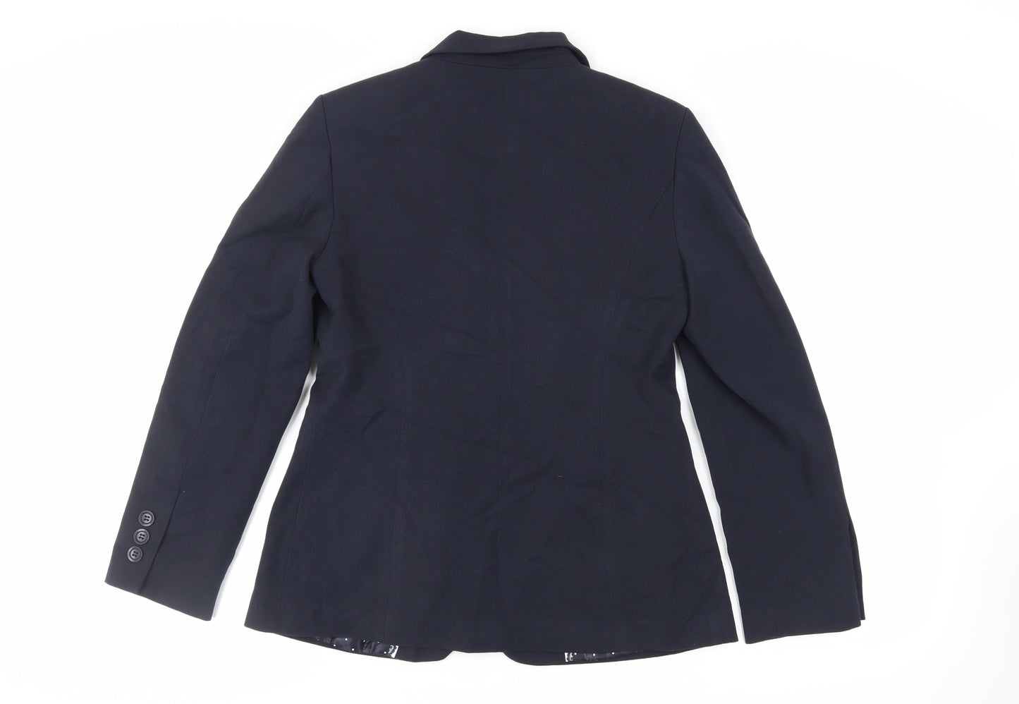 Marks and Spencer Womens Blue Jacket Blazer Size 12 Button