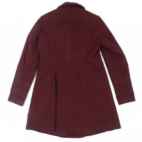 Dorothy Perkins Womens Purple Pea Coat Coat Size 10 Button