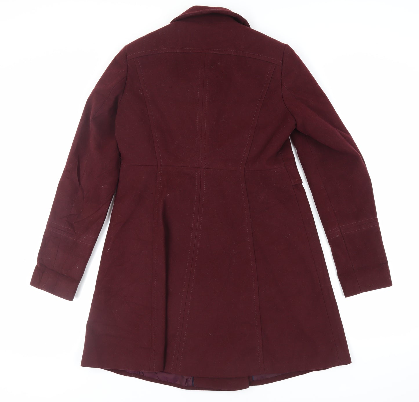 Dorothy Perkins Womens Purple Pea Coat Coat Size 10 Button