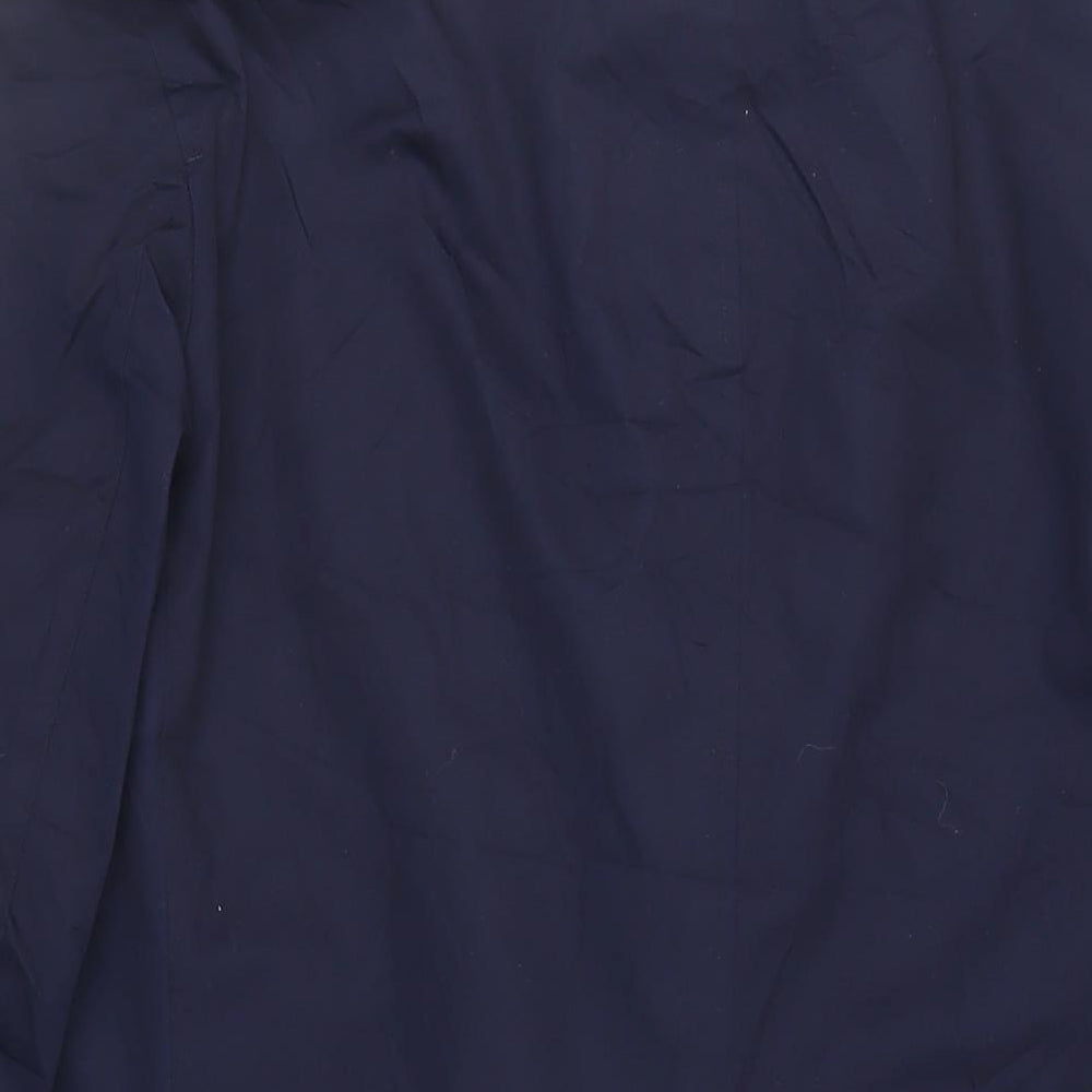 Marks and Spencer Mens Blue Overcoat Coat Size L Button