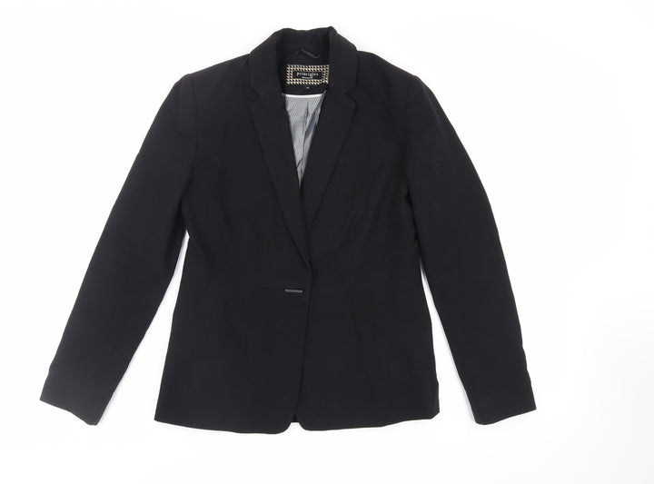 Principles Womens Black Jacket Blazer Size 10 Button