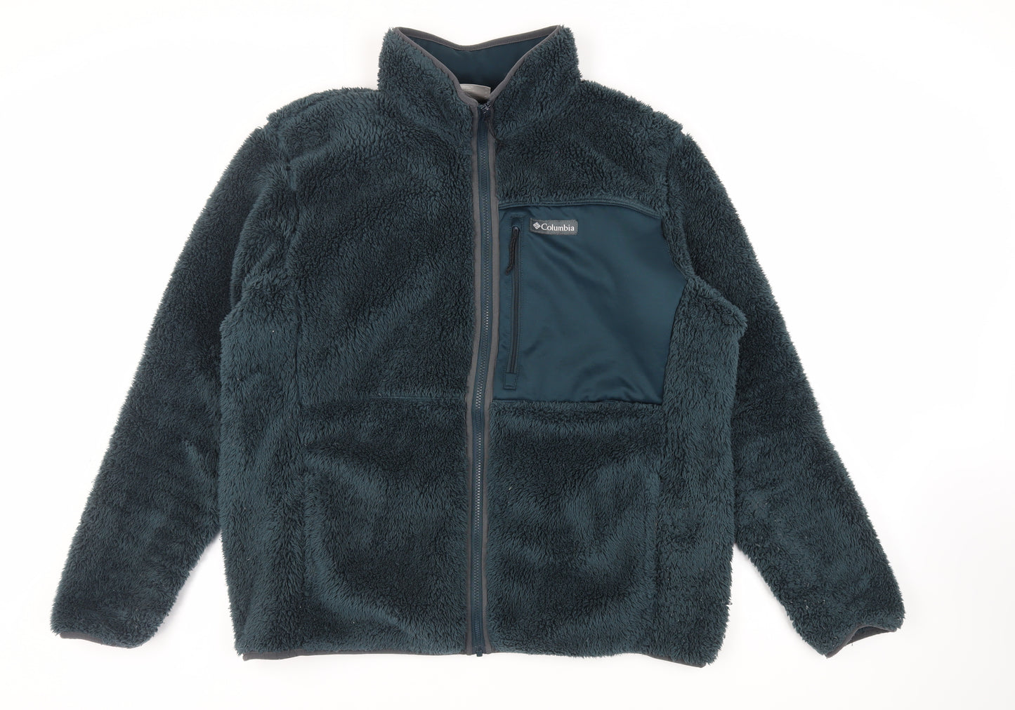 Columbia Mens Green Jacket Size XL Zip - Logo