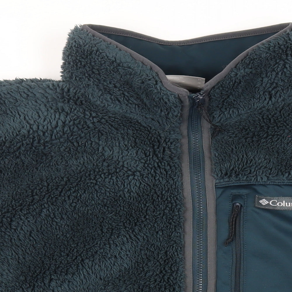 Columbia Mens Green Jacket Size XL Zip - Logo