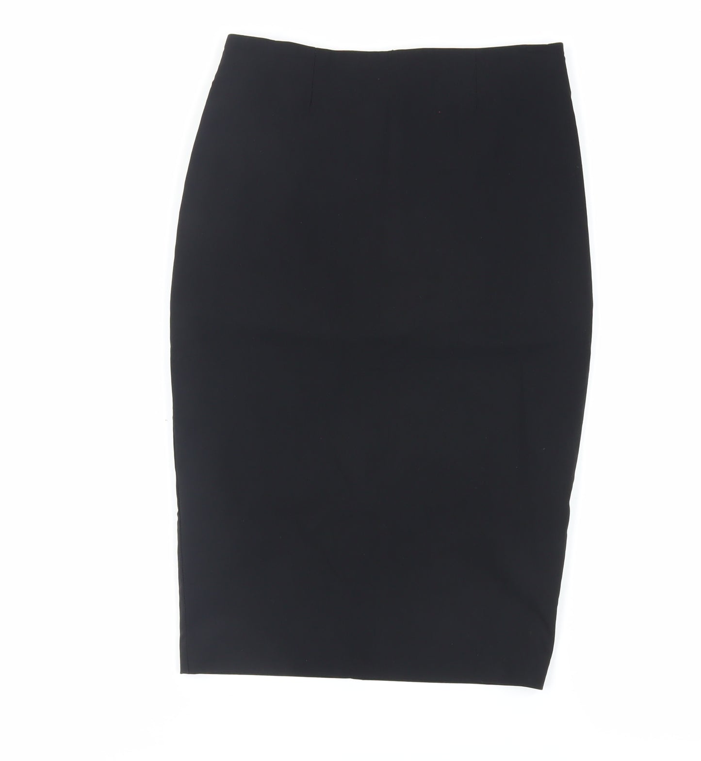 ASOS Womens Black Viscose Straight & Pencil Skirt Size 8 Zip