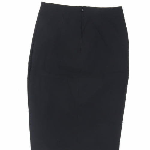 ASOS Womens Black Viscose Straight & Pencil Skirt Size 8 Zip