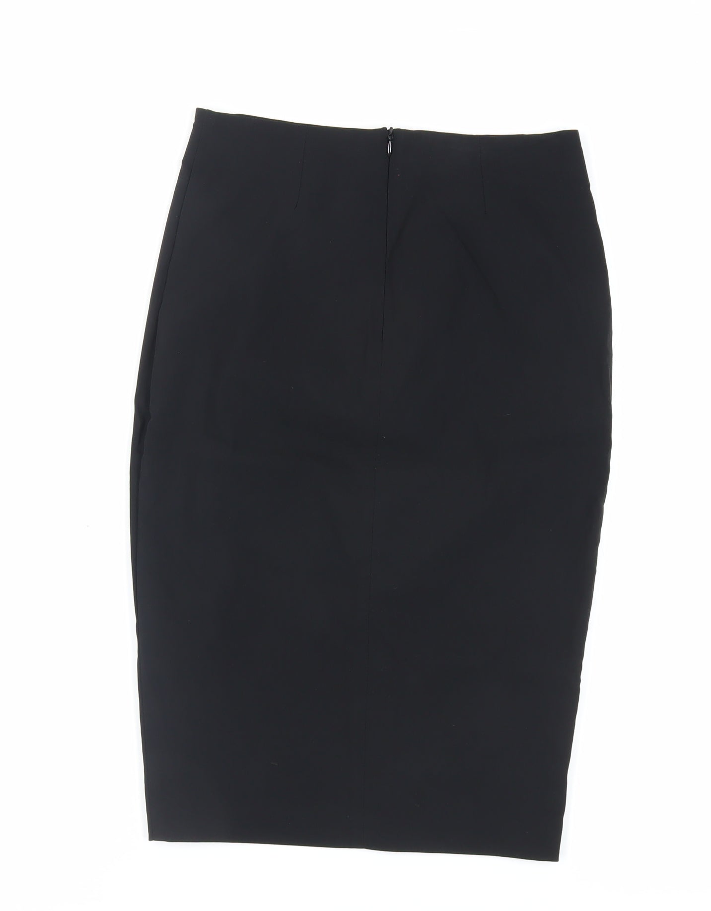ASOS Womens Black Viscose Straight & Pencil Skirt Size 8 Zip