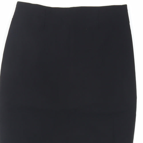 ASOS Womens Black Viscose Straight & Pencil Skirt Size 8 Zip