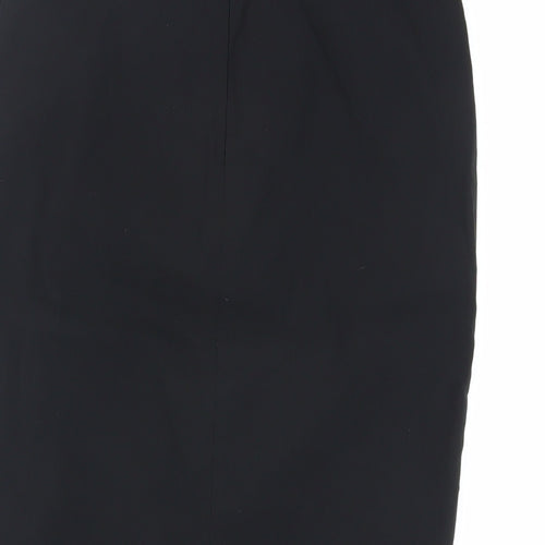 ASOS Womens Black Viscose Straight & Pencil Skirt Size 8 Zip