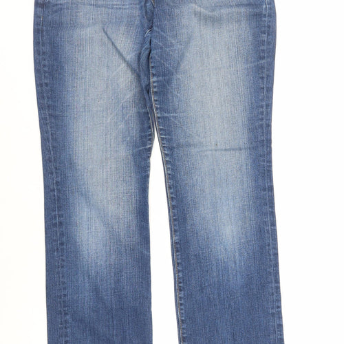 Gap Womens Blue Cotton Straight Jeans Size 30 in L33 in Regular Zip
