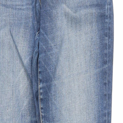 Gap Womens Blue Cotton Straight Jeans Size 30 in L33 in Regular Zip