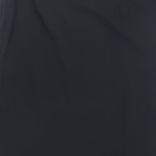 Marks and Spencer Womens Black Polyester A-Line Skirt Size 10 Zip