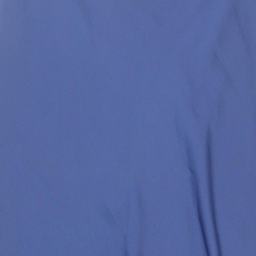 Marks and Spencer Womens Blue Polyester A-Line Skirt Size 14 - Elasticated Waist