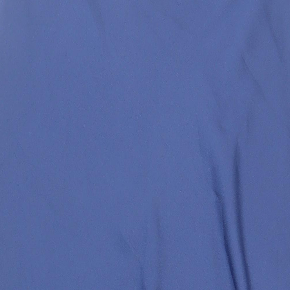 Marks and Spencer Womens Blue Polyester A-Line Skirt Size 14 - Elasticated Waist