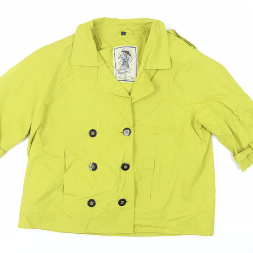 Four Seasons Womens Green Jacket Size XL Button - Water Resistant