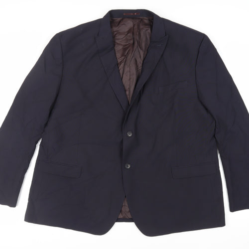 NEXT Mens Black Polyester Jacket Suit Jacket Size 52 Regular