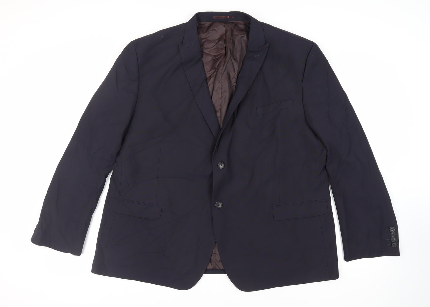 NEXT Mens Black Polyester Jacket Suit Jacket Size 52 Regular
