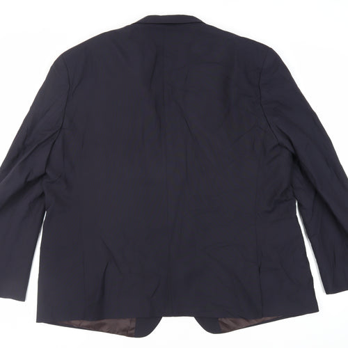 NEXT Mens Black Polyester Jacket Suit Jacket Size 52 Regular