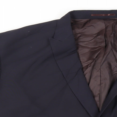 NEXT Mens Black Polyester Jacket Suit Jacket Size 52 Regular