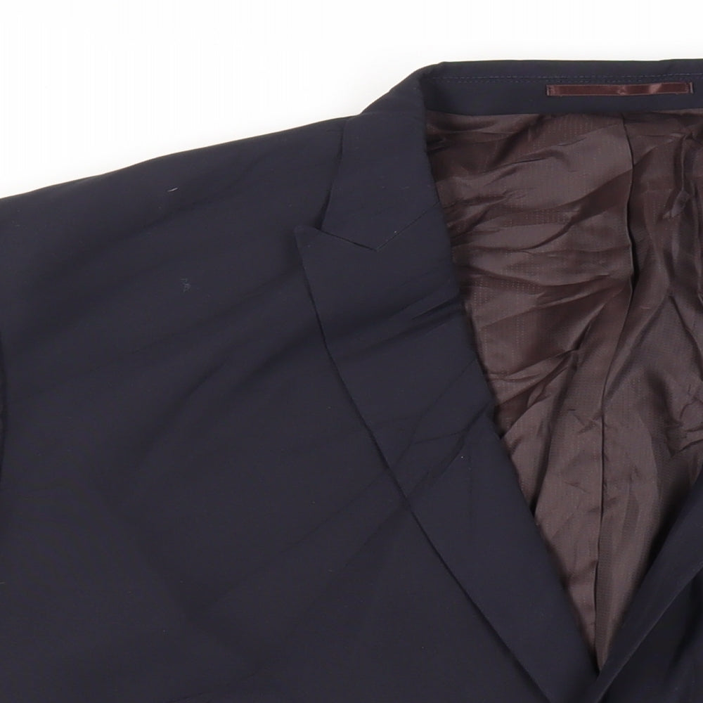 NEXT Mens Black Polyester Jacket Suit Jacket Size 52 Regular