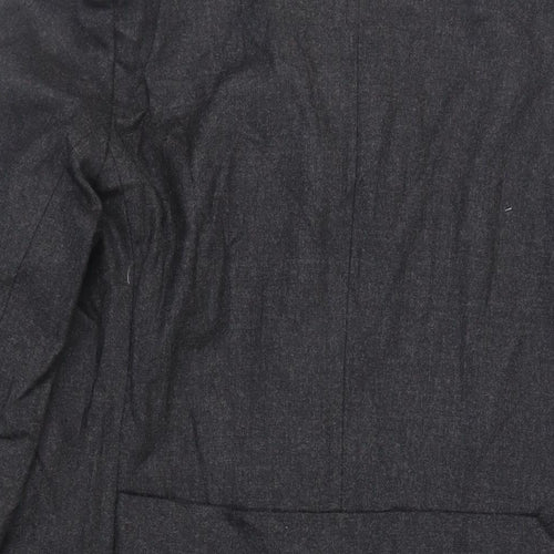 CCDK Womens Grey Overcoat Coat Size 14 Button