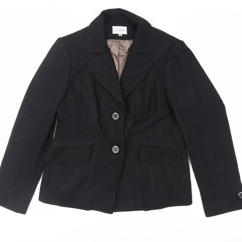 J.Taylor Womens Black Kimono Blazer Size 16 Button