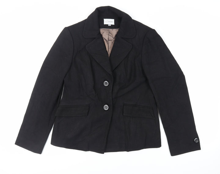 J.Taylor Womens Black Kimono Blazer Size 16 Button
