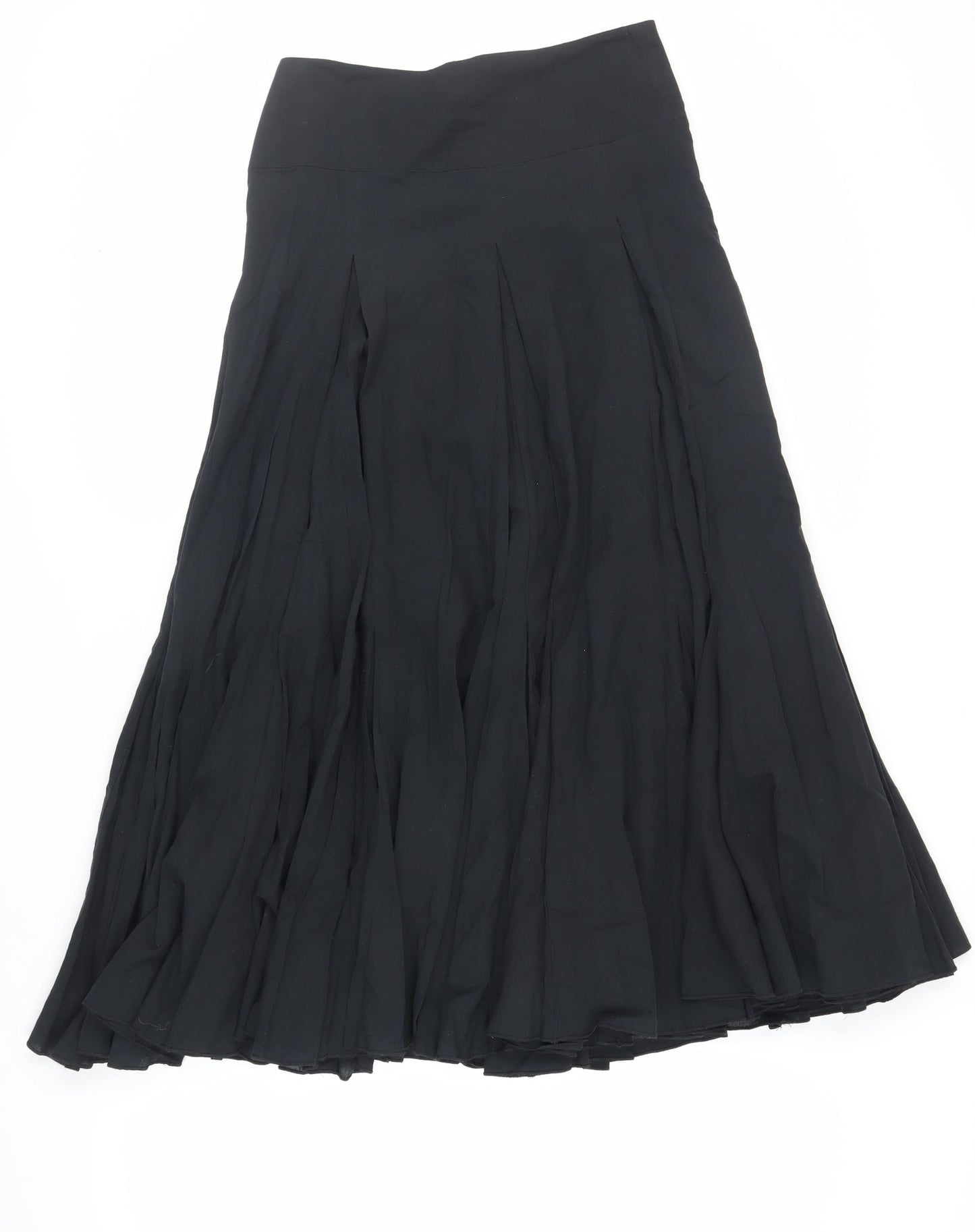 NEXT Womens Black Cotton Maxi Skirt Size 10 Zip