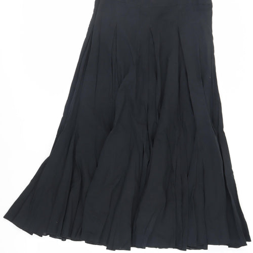 NEXT Womens Black Cotton Maxi Skirt Size 10 Zip