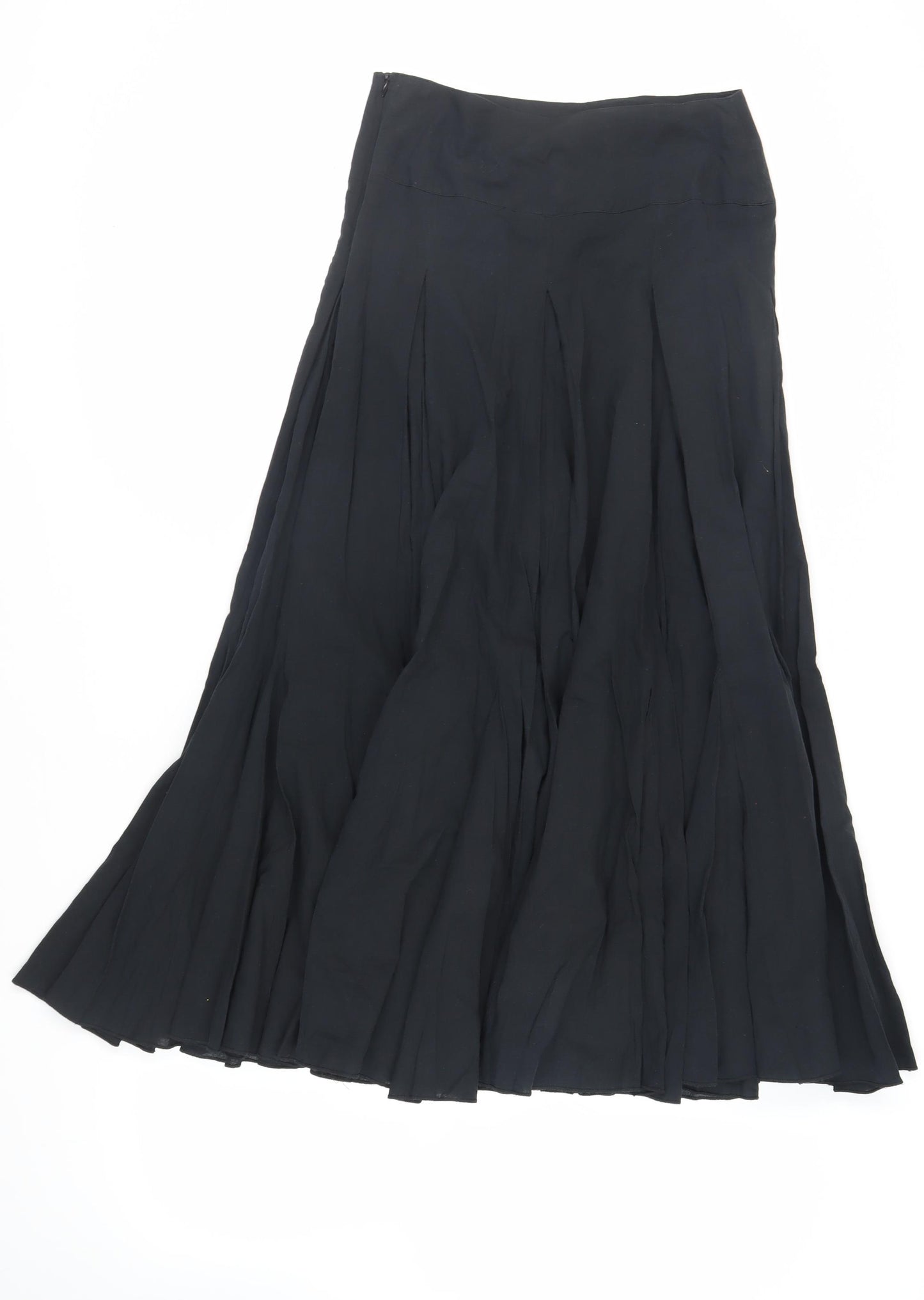 NEXT Womens Black Cotton Maxi Skirt Size 10 Zip