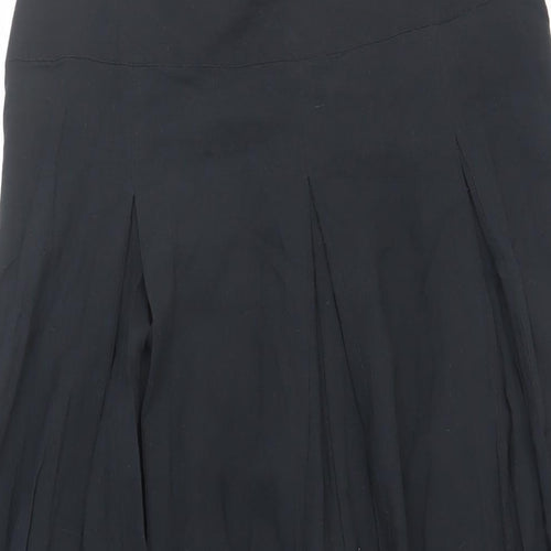 NEXT Womens Black Cotton Maxi Skirt Size 10 Zip