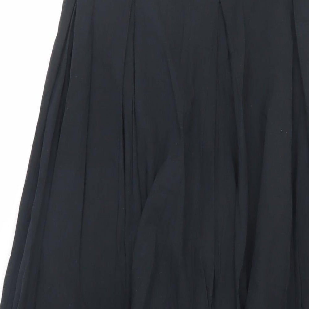 NEXT Womens Black Cotton Maxi Skirt Size 10 Zip