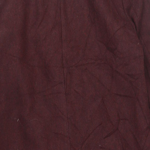New Look Womens Purple Overcoat Coat Size 8 Button