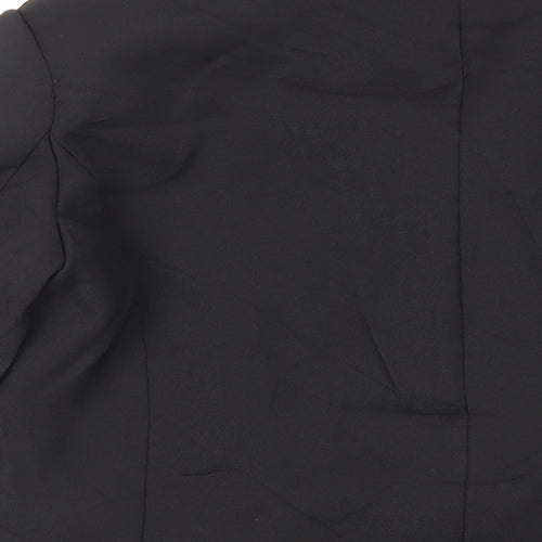 Moses Queen Womens Black Jacket Blazer Size M Button