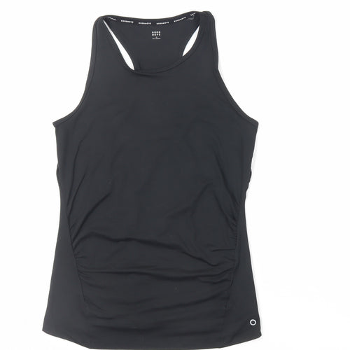 GOODMOVE Womens Black Polyester Pullover Tank Size 12 Scoop Neck Pullover - Gym Running Pilates Workout