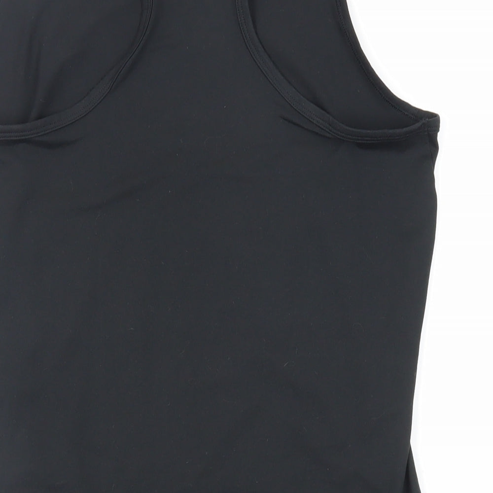 GOODMOVE Womens Black Polyester Pullover Tank Size 12 Scoop Neck Pullover - Gym Running Pilates Workout