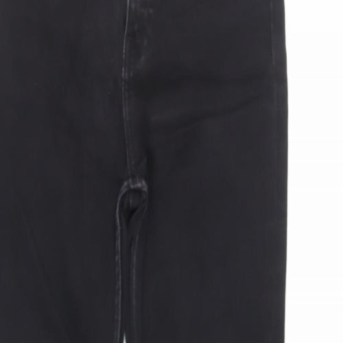 Zara Womens Black Cotton Skinny Jeans Size 10 L29 in Regular Zip