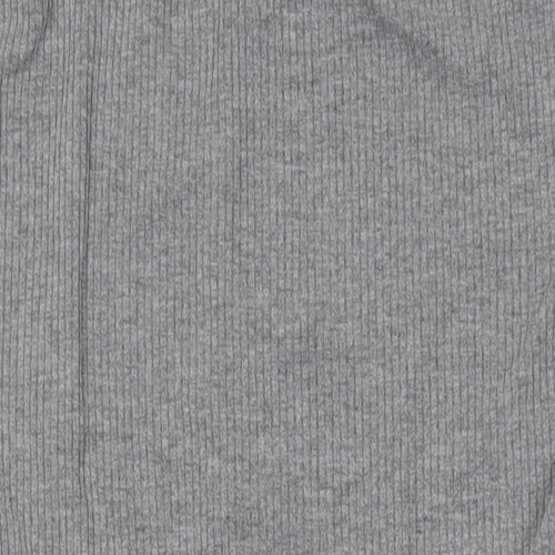 H&M Womens Grey Polyester T-Shirt Dress Size M Round Neck