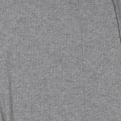 H&M Womens Grey Polyester T-Shirt Dress Size M Round Neck