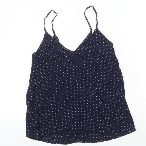 Topshop Womens Multicoloured Polka Dot Viscose Camisole Blouse Size 6 V-Neck