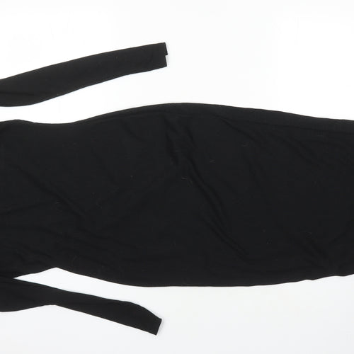 Nasty Gal Womens Black Polyester Bodycon Size 10 Boat Neck
