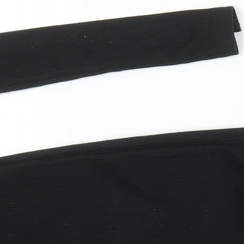Nasty Gal Womens Black Polyester Bodycon Size 10 Boat Neck