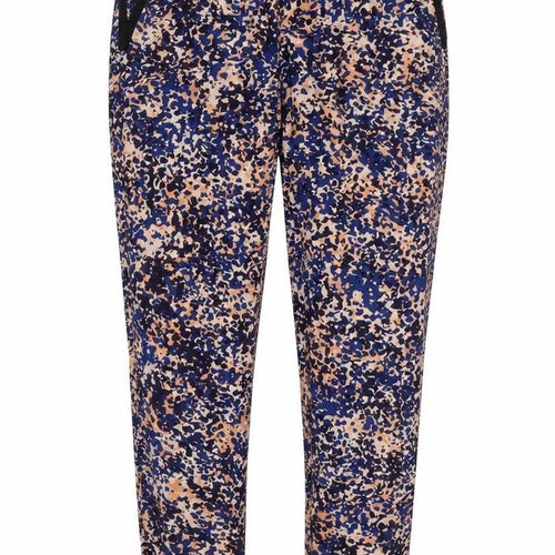 Mango Womens Multicoloured Geometric Polyester Carrot Trousers Size 8 L29 in Regular - Pockets