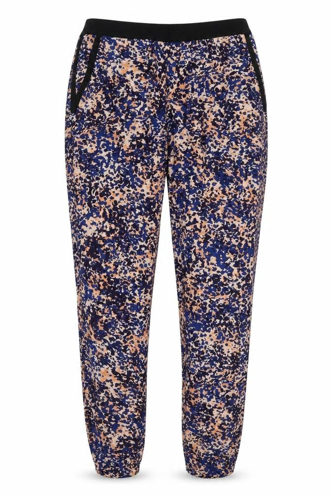 Mango Womens Multicoloured Geometric Polyester Carrot Trousers Size 8 L29 in Regular - Pockets