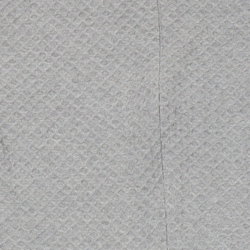 French Connection Womens Grey Cotton Skater Dress Size 14 Round Neck Zip - Pockets